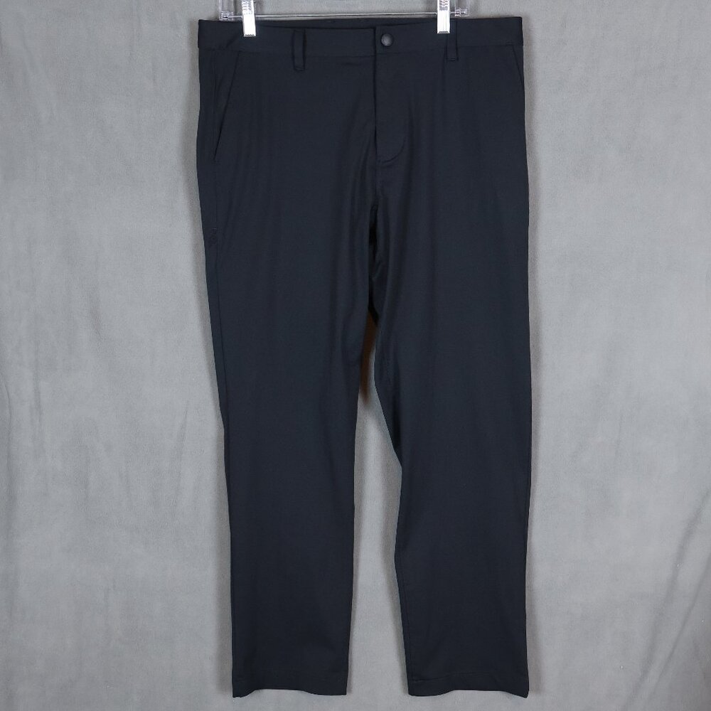 Rhone Commuter Pants Mens 35x30 Black Chino Straight Leg Golf Performance